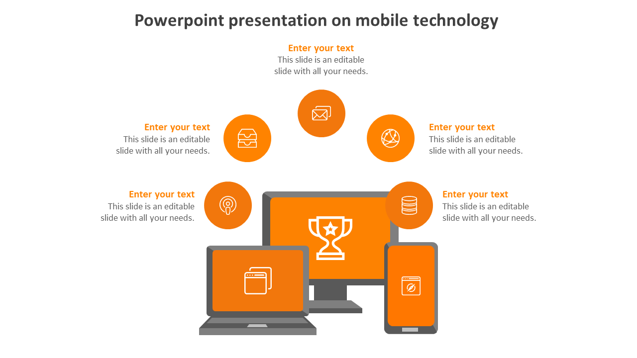 powerpoint presentation on mobile technology-orange